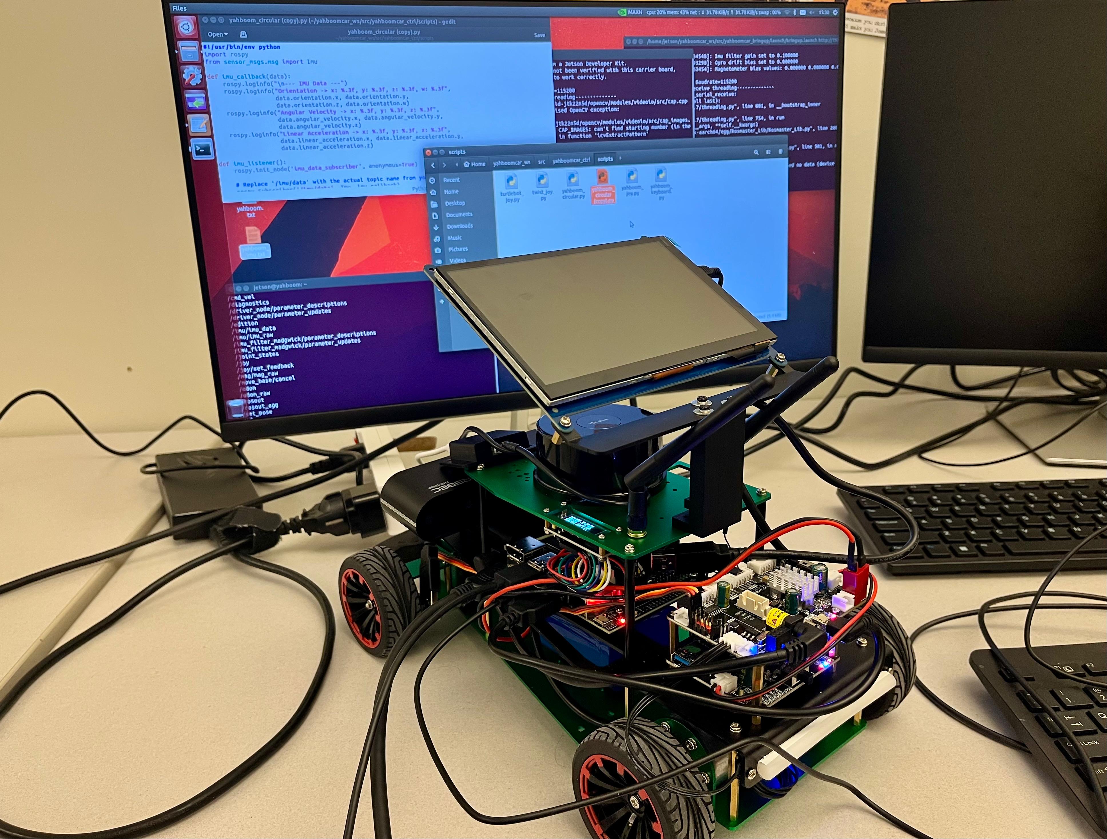 Networked nonholonomic multi-agent robots for perception, SLAM, and control